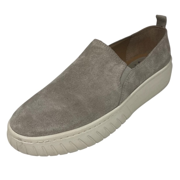Sofft Shoes - Sofft Piper Suede Leather Slip-on Sneakers Womens 9 M Grey Casual Shoes 9M